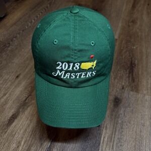 Masters Golf Hat Green 2018 Embroidered White Logo American Needle Cap Adult